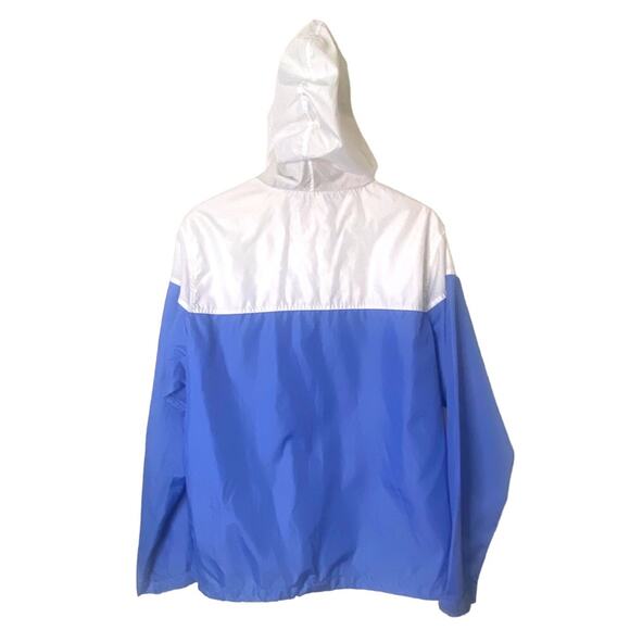 Brooks Brothers Size Large Blue Pullover Hooded Packable Windbreaker Jacket - Picture 4 of 8